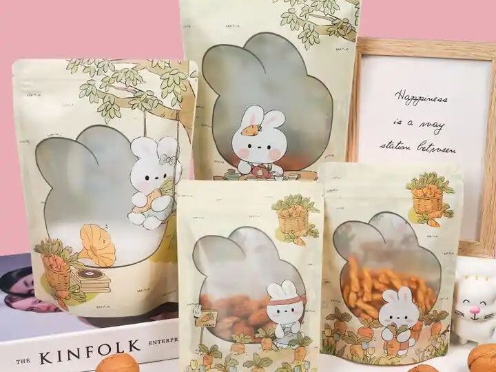 custom stand up pouches with windows