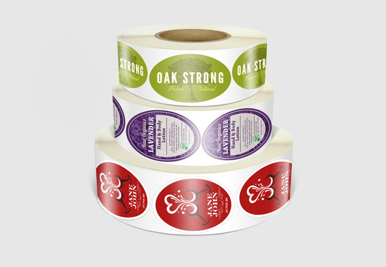 Custom Oval Roll Labels