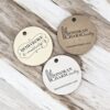 round hair serum hang tags