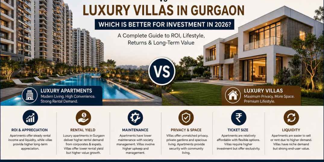 Luxury Apartments vs Luxury Villas in Gurgaon Which Is Better for Investment