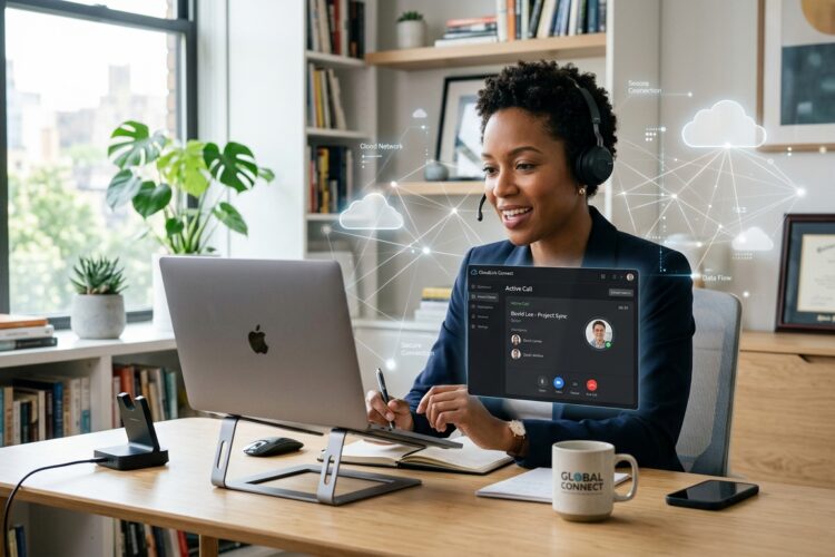 A receptionist managing patients and calls using an optimized dental practice phone system.